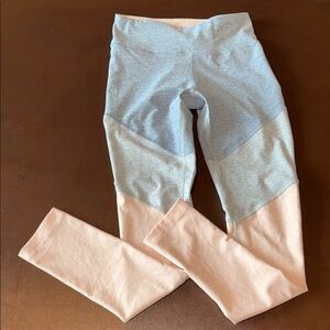Outdoor Voices Colorblock Leggings - Light Blue and Light Pink